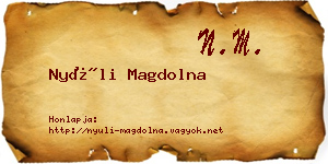 Nyúli Magdolna névjegykártya