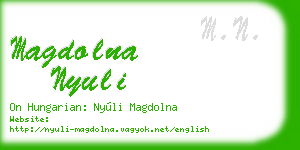 magdolna nyuli business card